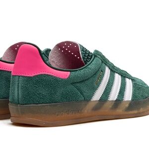 NWT adidas Gazelle Indoor Collegiate Green Lucid Pink (Women's), Size 9.5
